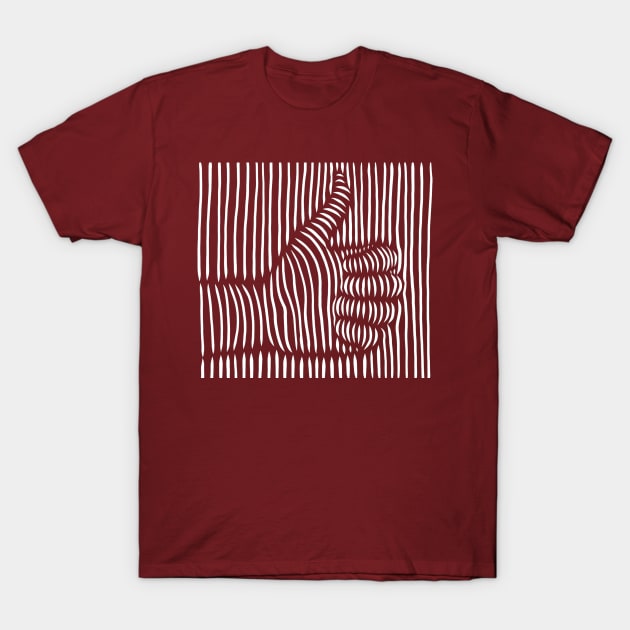 Thumps Up - Cool Striped Design Artwork T-Shirt by Artistic muss